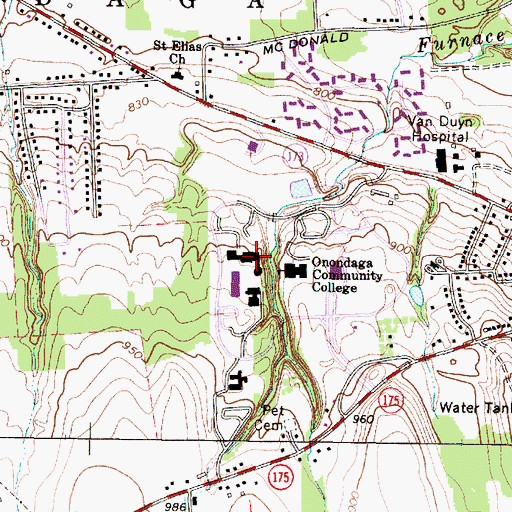 Topographic Map of Ferrante Hall, NY