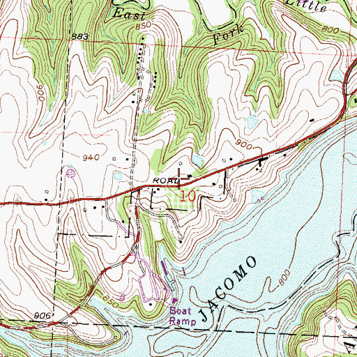 Topographic Map of Fleming Meeting Hall, MO