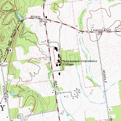 Topographic Map of Eisenhart Hall, NY