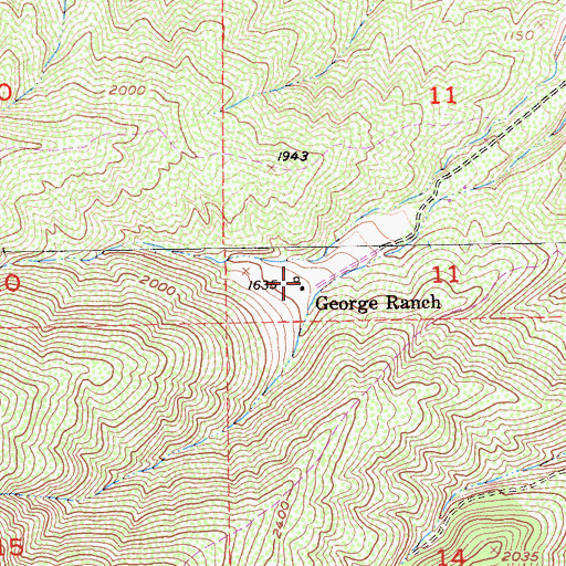 Topographic Map of George Ranch, CA