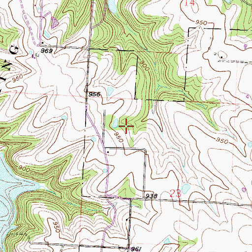 Topographic Map of Native Hoofed Animal Enclosure, MO