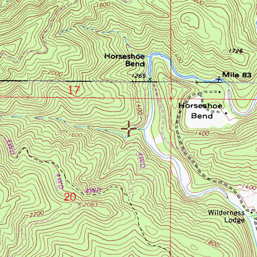 Topographic Map of Barnwell Creek, CA