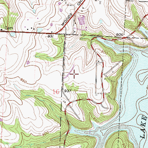 Topographic Map of Radio Control Flying Field, MO