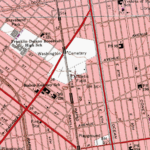 Topographic Map of Sid Luckman Field, NY