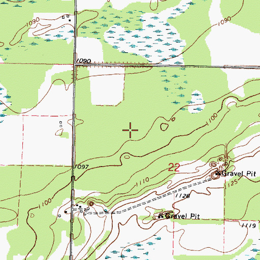 Topographic Map of Township of Lakewood, MN