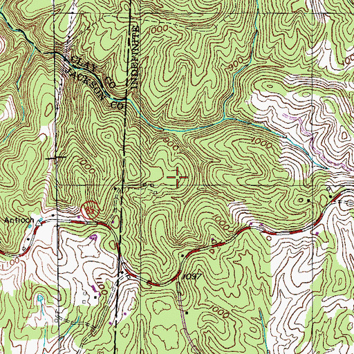 Topographic Map of Gore-Poston Family Cemetery, TN