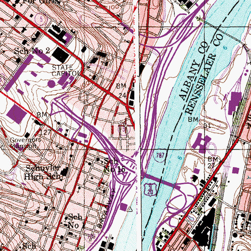 Topographic Map of Liberty Park, NY