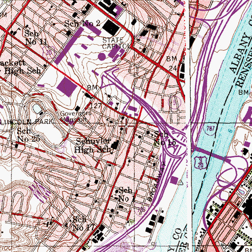 Topographic Map of Trinity Episcopal Church, NY