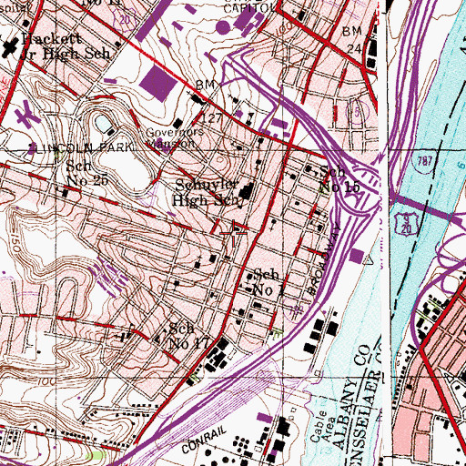 Topographic Map of Martin Methodist Church, NY
