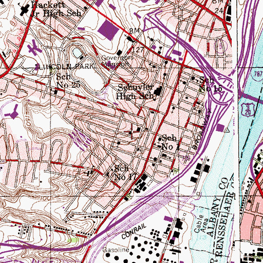 Topographic Map of Walls Temple African Methodist Episcopal Zion Church, NY
