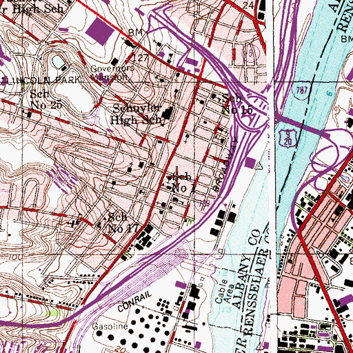 Topographic Map of Mount Zion Baptist Church, NY