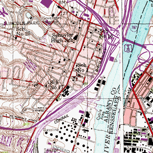 Topographic Map of Church of Saint Ann, NY