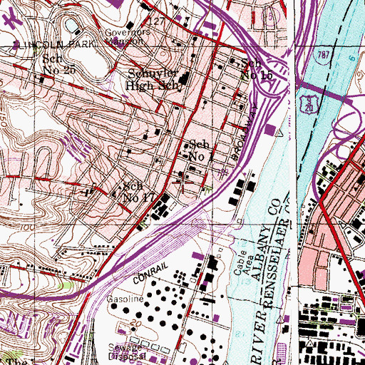 Topographic Map of Public Bath Number 2 (historical), NY