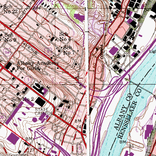 Topographic Map of Sweet Pilgrim Baptist Church, NY