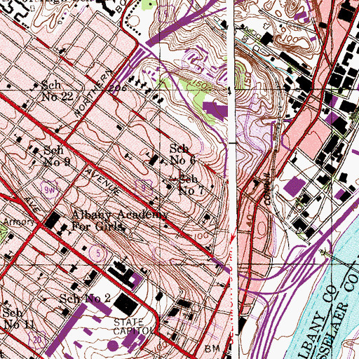 Topographic Map of Bethany Baptist Church, NY