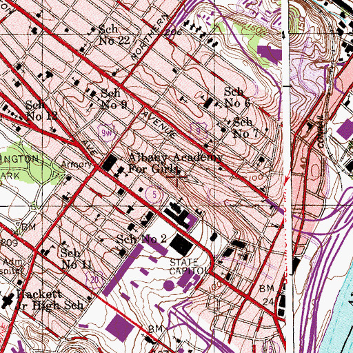 Topographic Map of Sheridan Park, NY
