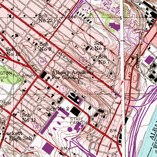 Topographic Map of Saint Philip The Apostle Roman Catholic Church, NY