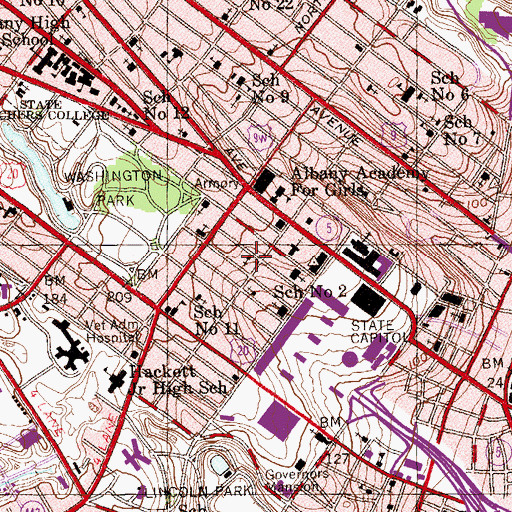 Topographic Map of Welcome Chapel Missionary Baptist Church, NY