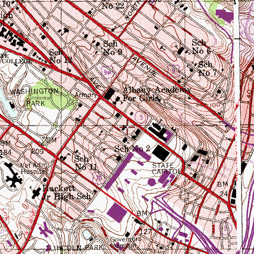 Topographic Map of Emmanuel Baptist Church, NY