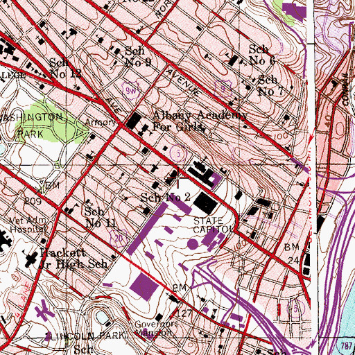 Topographic Map of Alfred E Smith State Office Building, NY