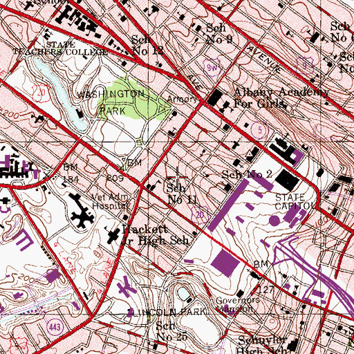 Topographic Map of Israel African Methodist Episcopal Church, NY