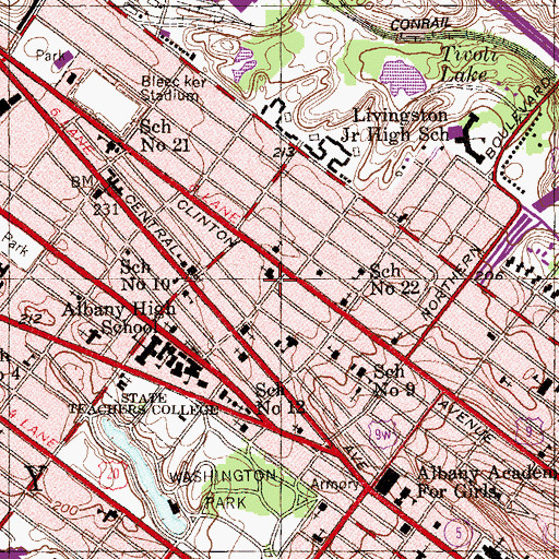 Topographic Map of Grace And Holy Innocents Episcopal Church, NY