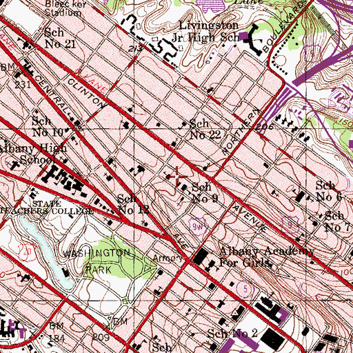 Topographic Map of Albany County Head Start Center, NY