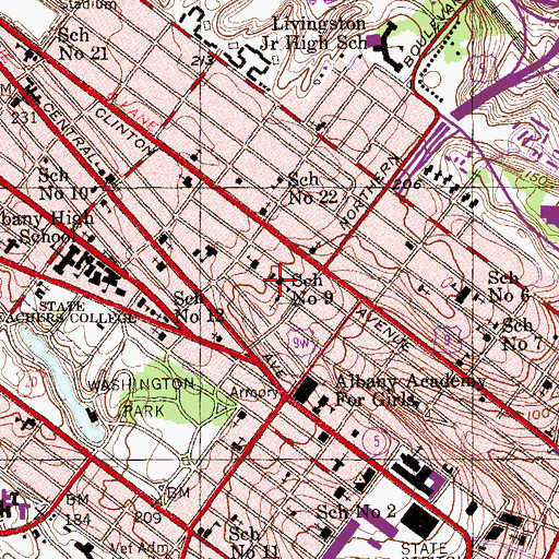 Topographic Map of Saint Casimir's Convent (historical), NY