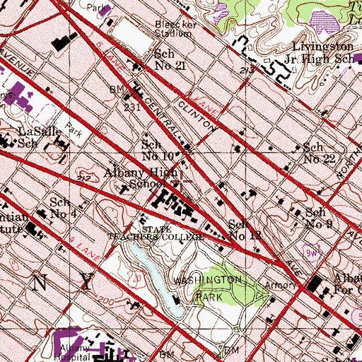 Topographic Map of Mount Pleasant Baptist Church, NY