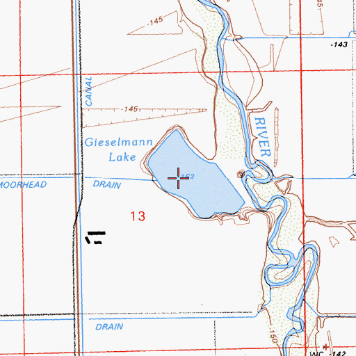 Topographic Map of Gieselmann Lake, CA