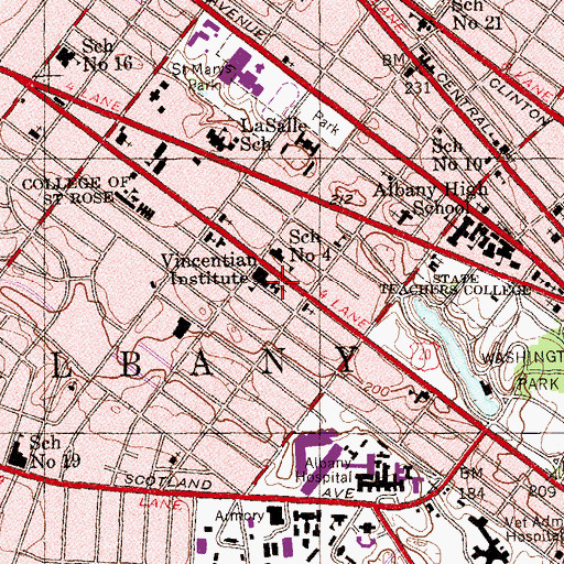 Topographic Map of Madison Avenue Presbyterian Church, NY