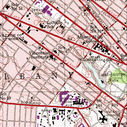 Topographic Map of First Church of Christ Scientist, NY