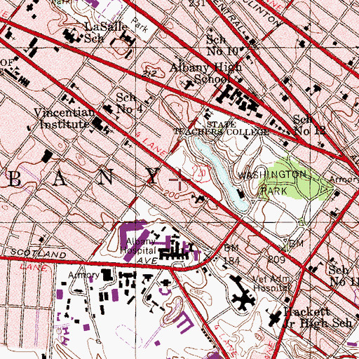 Topographic Map of Lutheran Women's Home For The Aged, NY