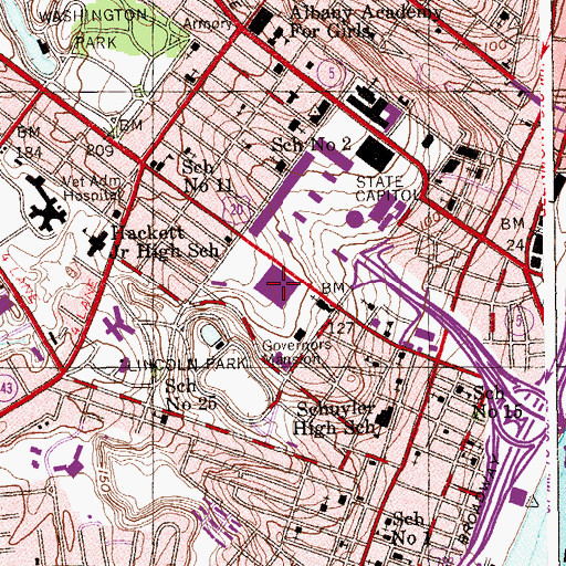 Topographic Map of New York State Museum, NY