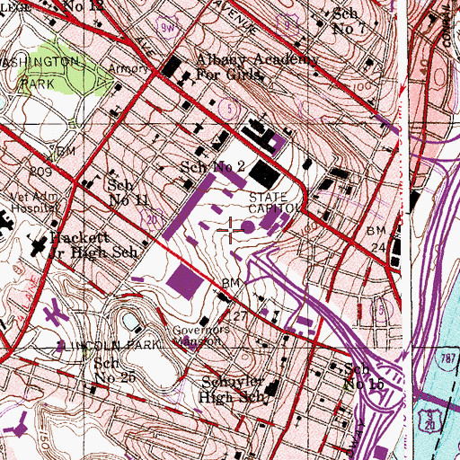 Topographic Map of Empire State Plaza, NY