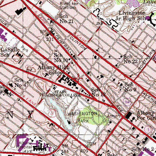 Topographic Map of Charles R Joy Library, NY