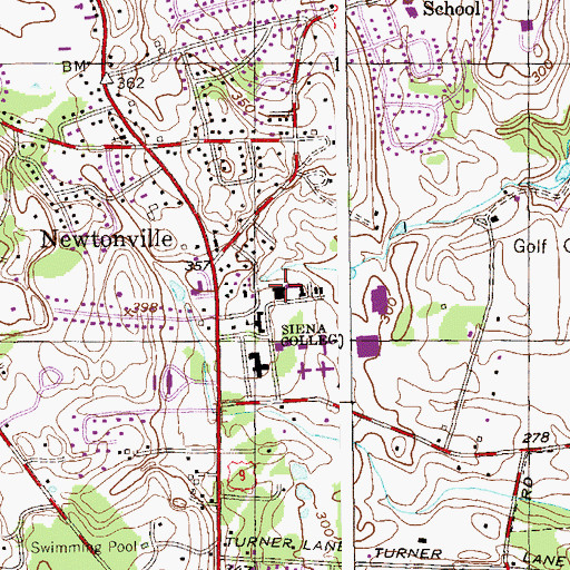Topographic Map of Foy Hall, NY
