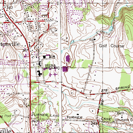 Topographic Map of Marcelle Athletic Complex, NY