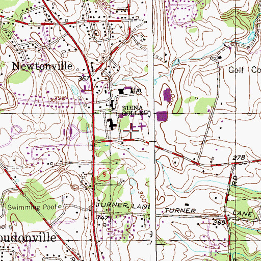 Topographic Map of Padua Residence Hall, NY