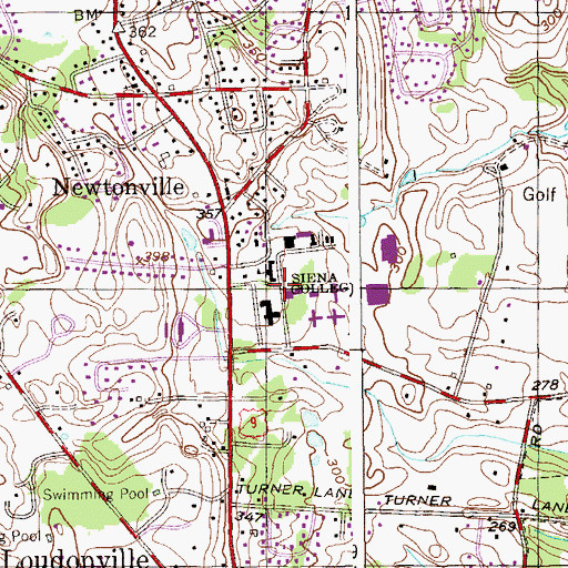 Topographic Map of Kiernan Hall, NY