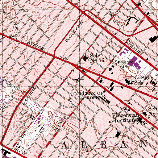 Topographic Map of Emmaus United Methodist Church, NY