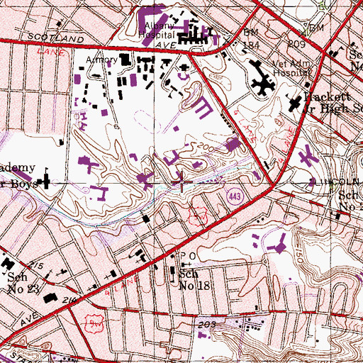 Topographic Map of Saint Paul's Episcopal Church, NY