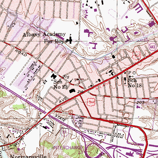 Topographic Map of Third Reformed Church, NY