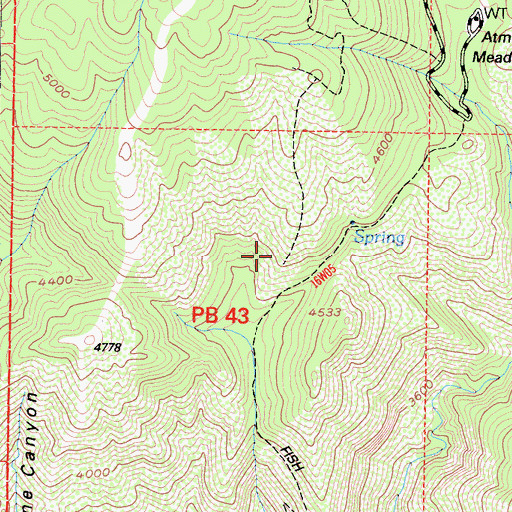 Topographic Map of Gillette Mine Trail, CA