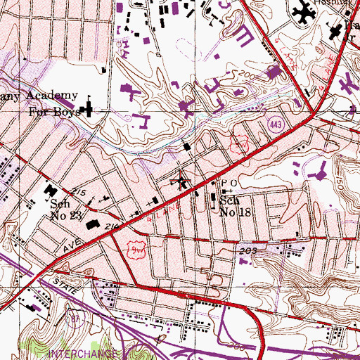 Topographic Map of Saint James Institute, NY