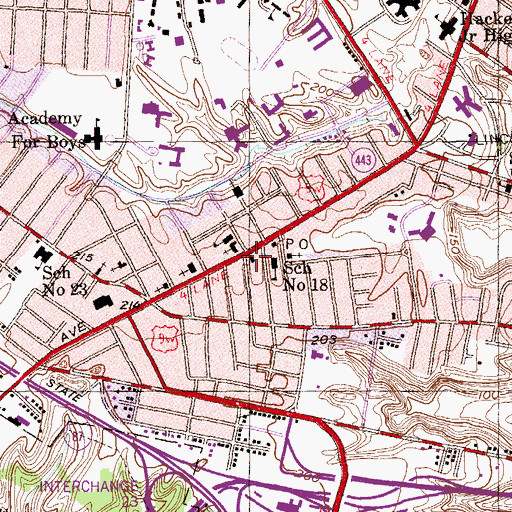 Topographic Map of Albany Fire Department Engine 9 Ladder 4 Rescue Squad 9, NY