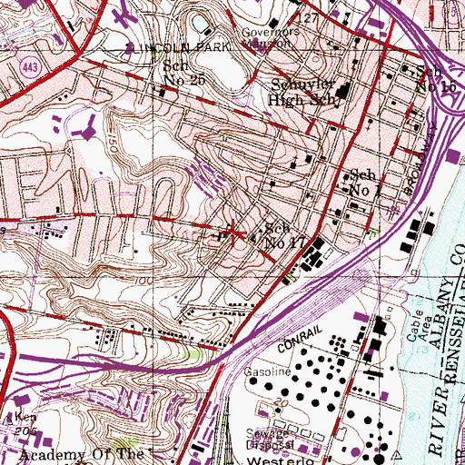Topographic Map of Our Lady Help of Christians Roman Catholic Church, NY