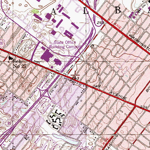 Topographic Map of Holy Cross Roman Catholic Church, NY
