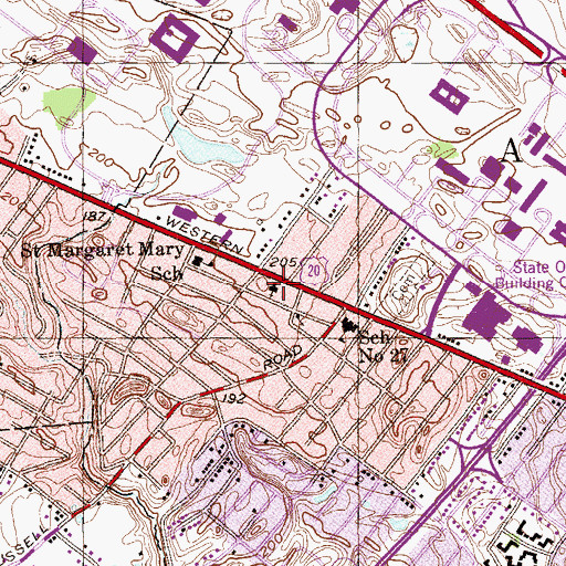 Topographic Map of Seventh Day Adventist Church, NY