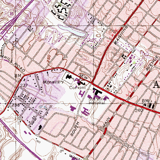 Topographic Map of Maria College, NY
